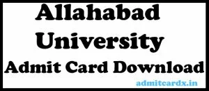 Allahabad University Admit Card 2017