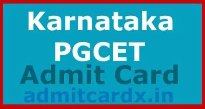 Karnataka PGCET Hall Ticket 2017